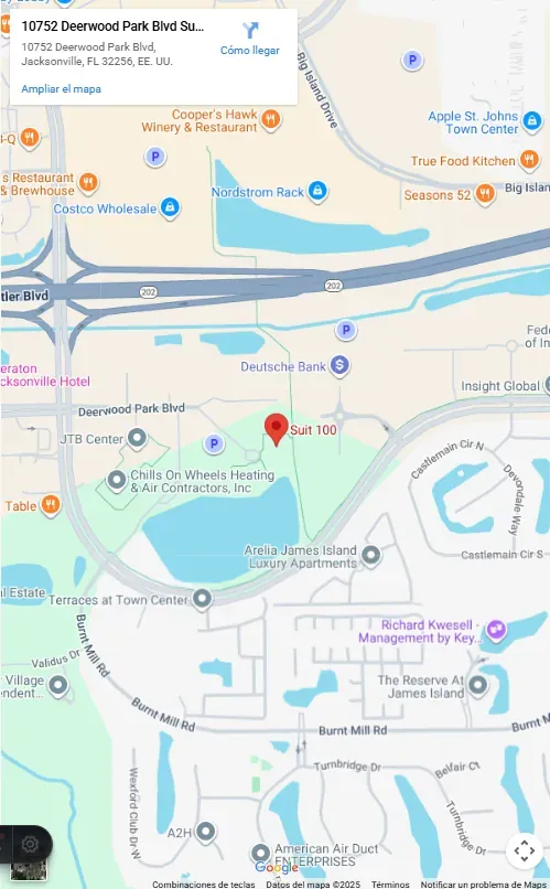 google maps direccion 10752 Deerwood Park Blvd #100, Jacksonville, FL 32256